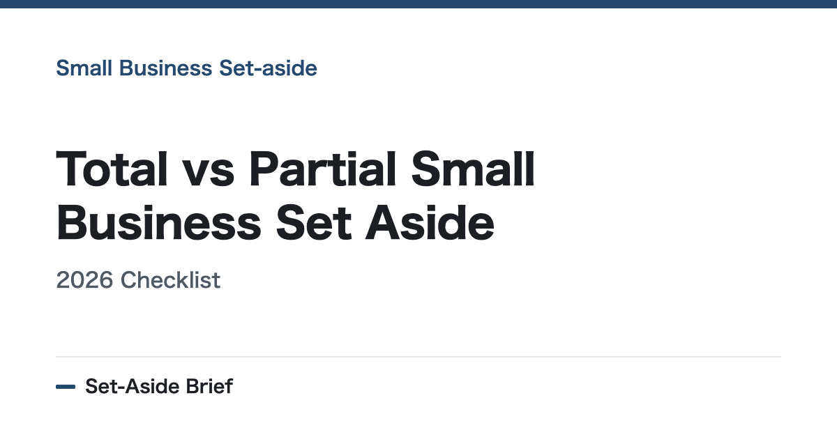 Small Business Set-Aside Contracts Open Now (Free, Updated Daily)